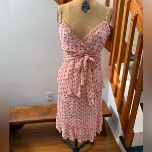 Blush Pink Polka Dot Skirt Set